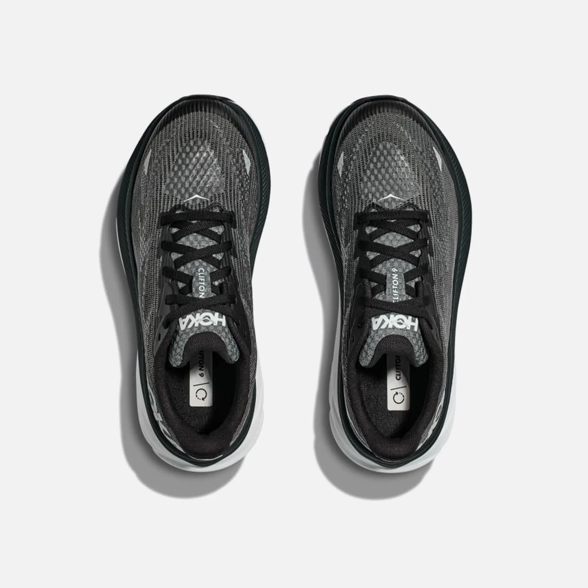 HOKA GS Clifton 9 - Black / White Corpus Christi