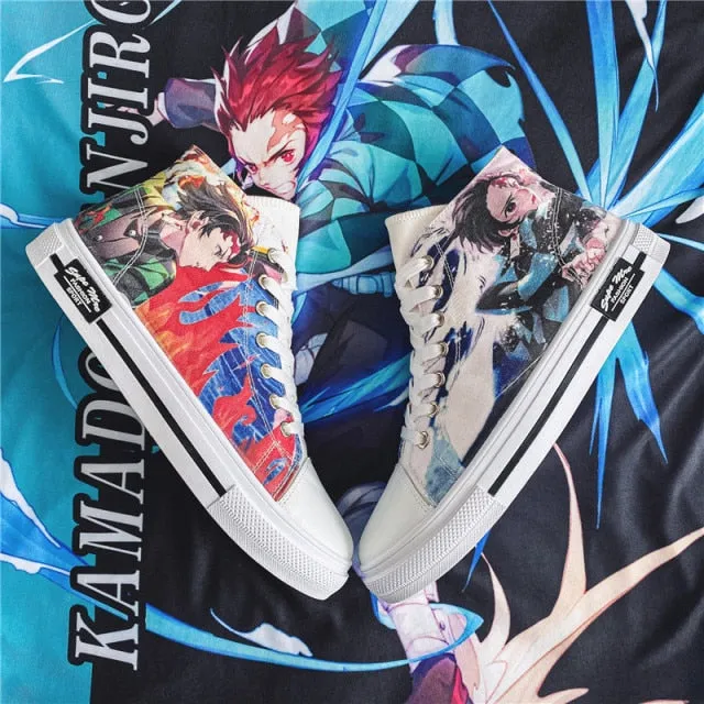 KLYWOO Dropshipping Anime Shoes Sneakers Men Vulcanized Shoes Fashion Hip Hop Sneakers Men High Top Casual Shoes Streetwear