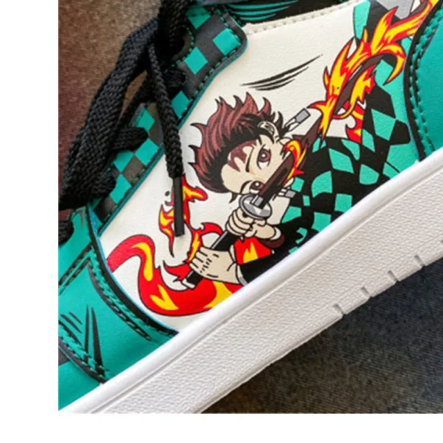 KLYWOO Dropshipping Anime Shoes Sneakers Men Vulcanized Shoes Fashion Hip Hop Sneakers Men High Top Casual Shoes Streetwear