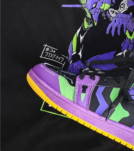 KLYWOO Dropshipping Anime Shoes Sneakers Men Vulcanized Shoes Fashion Hip Hop Sneakers Men High Top Casual Shoes Streetwear