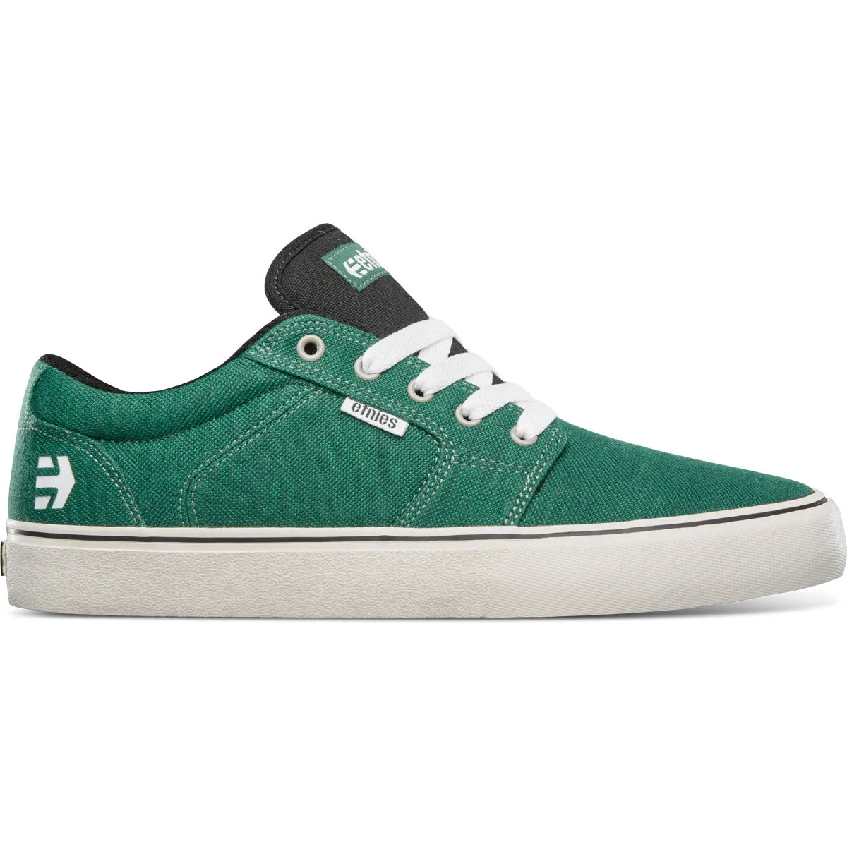 Etnies Skateboard Shoes Barge LS Green/Black/White Authentic Mashup Flame Skate Shoes
