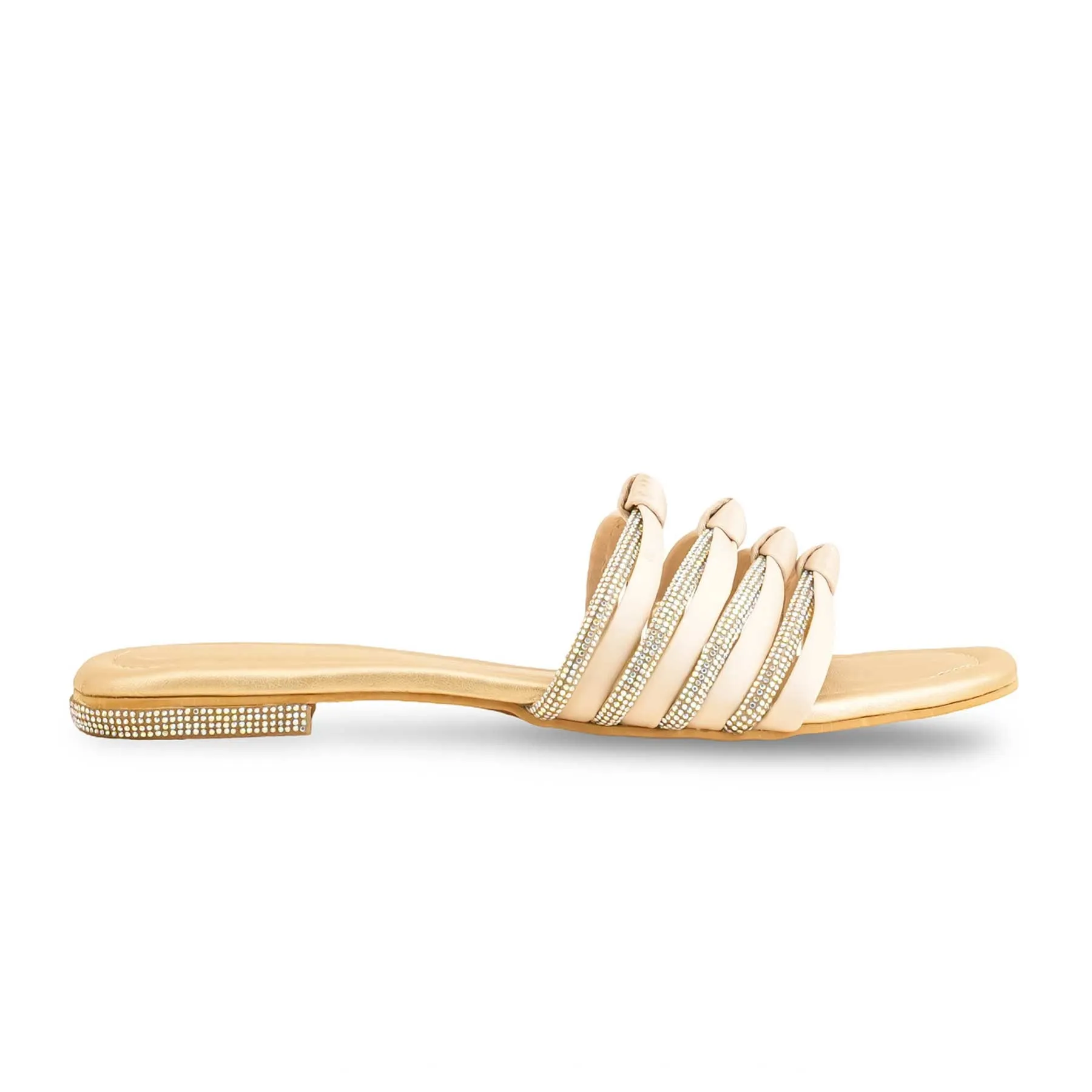 House Guest Slippers Golden Formal Slipper For Ladies FR8302