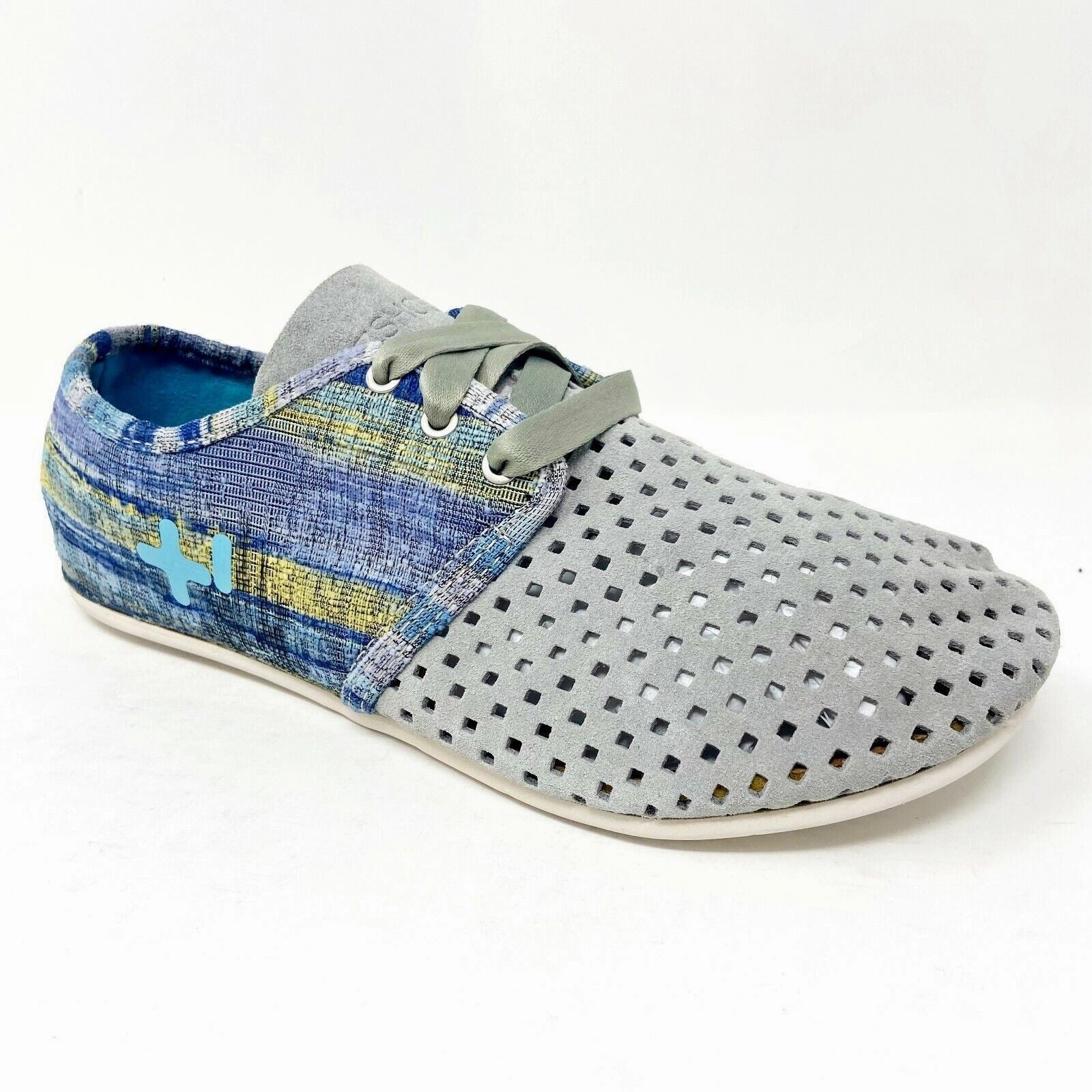 OTZ Shoes Jazz Batik High Rise Grey Womens Slip On  Shoes 94101 043 Oxfords With Heels