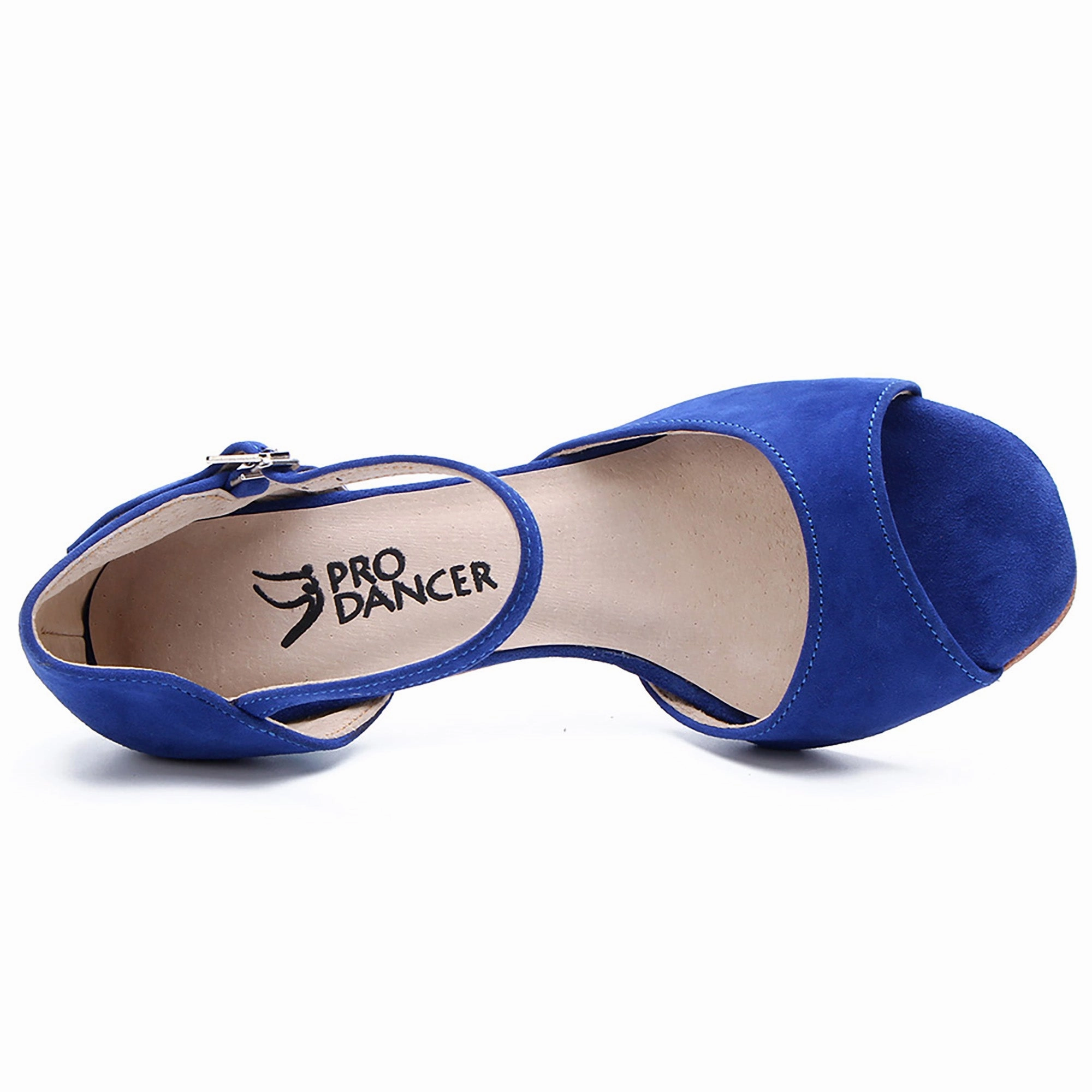 Argentine Tango Shoes for Women High Heel Dance Sandals Leather Sole Blue High Heels High Fashion