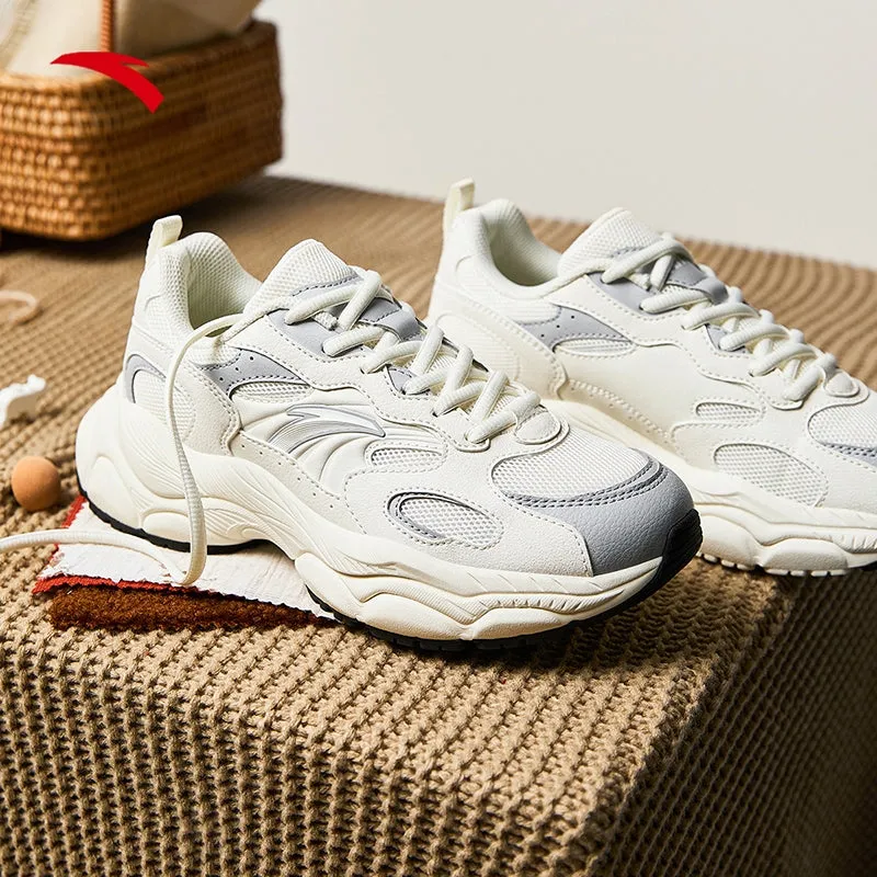 ANTA Women Little Millennium Casual Shoes 122518812-1 -Ivory White/ Mudstone Grey (Kasut Kasual Perempuan) Somerville Oxford