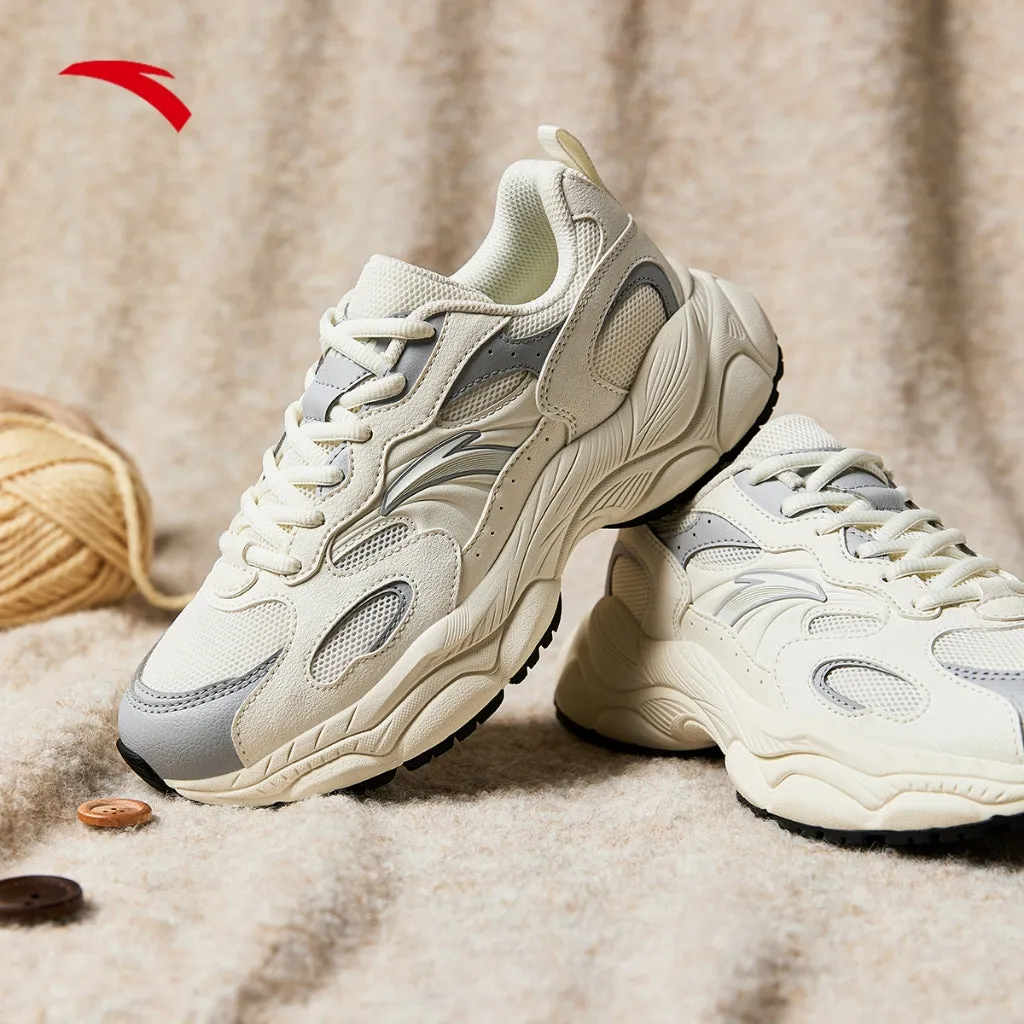 Two Tone Oxford Heels ANTA Women Little Millennium Casual Shoes 122518812-1 -Ivory White/ Mudstone Grey (Kasut Kasual Perempuan)