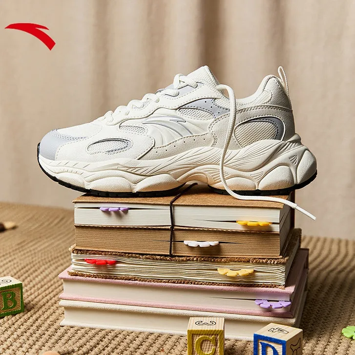 ANTA Women Little Millennium Casual Shoes 122518812-1 -Ivory White/ Mudstone Grey (Kasut Kasual Perempuan) Oxford Wingtip