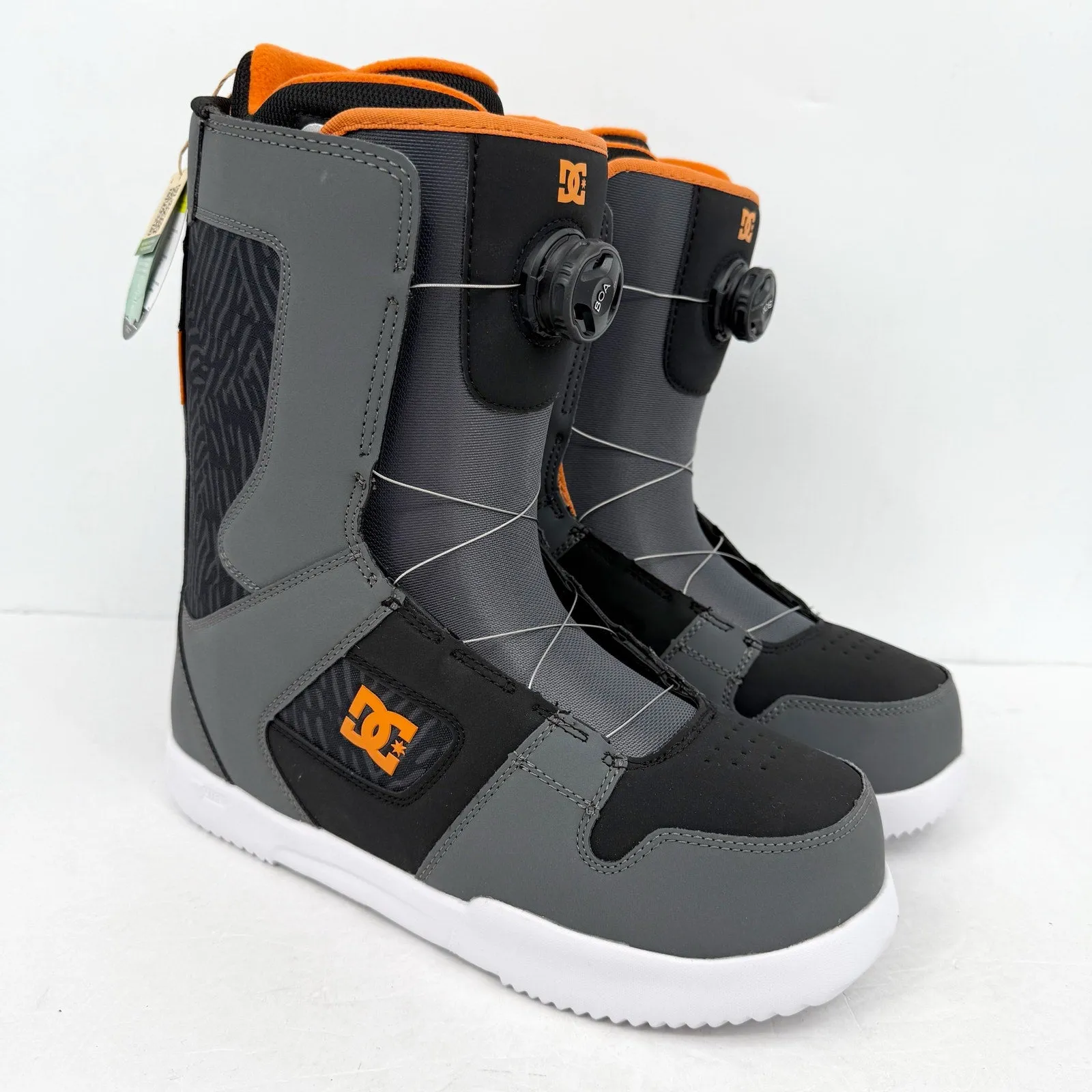 Barefoot Cowboy Boots DC Mens Phase BOA Snowboard Boots US 11.5 EU 45 Black Grey NIB