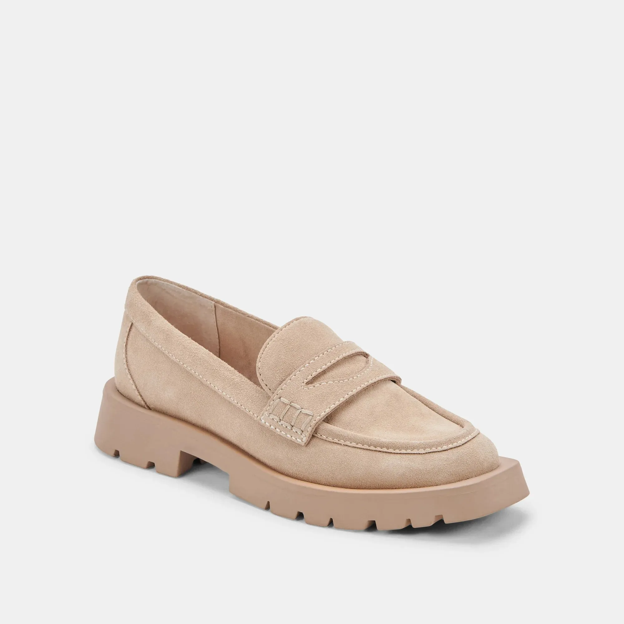 The Elias Flats Loafer by Dolce Vita - Dune Suede Glitter Shoes Flats