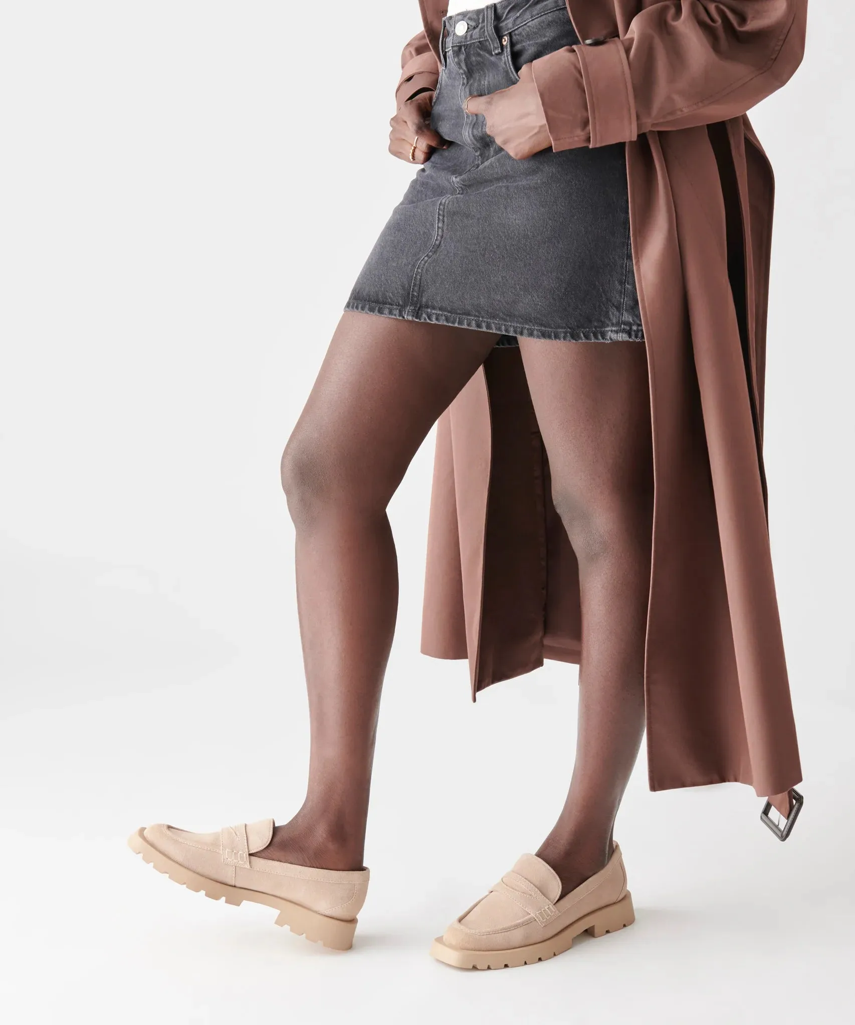 The Elias Flats Loafer by Dolce Vita - Dune Suede Best Walking Shoes For Seniors With Flat Feet