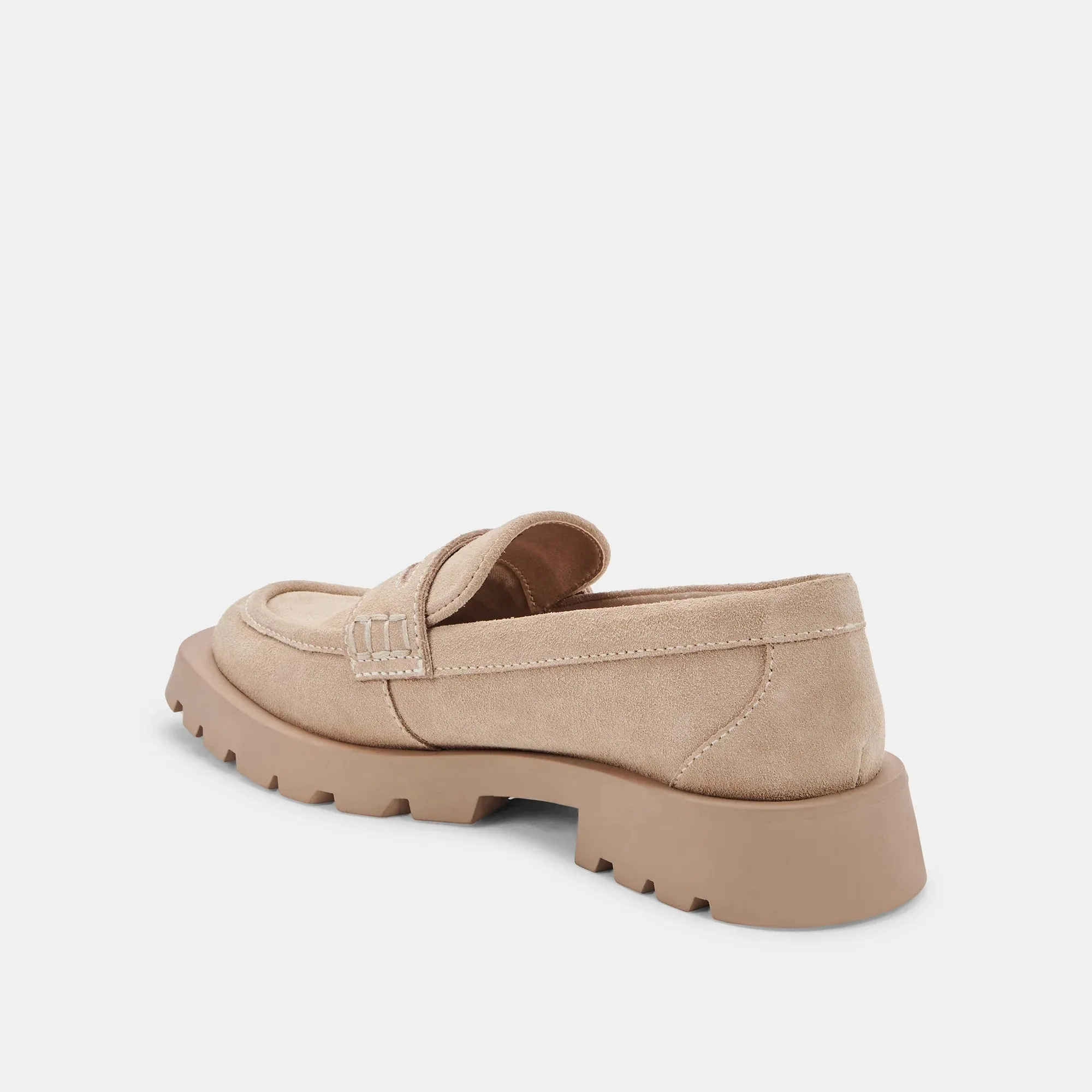 Scrunch Flat Shoes The Elias Flats Loafer by Dolce Vita - Dune Suede