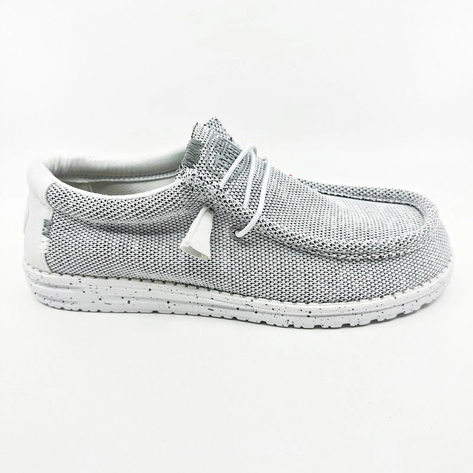 Hey Dude Wally Sox Stone White Mens Comfort Casual Shoes Originals Rivalry Low Casual Shoes
