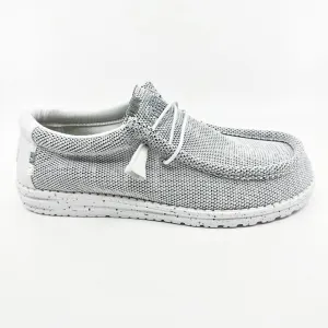 Hey Dude Wally Sox Stone White Mens Comfort Casual Shoes Casual Wide Width Shoes