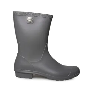 Boots Cuban Heel UGG Sienna Matte Charcoal Boots - Women's
