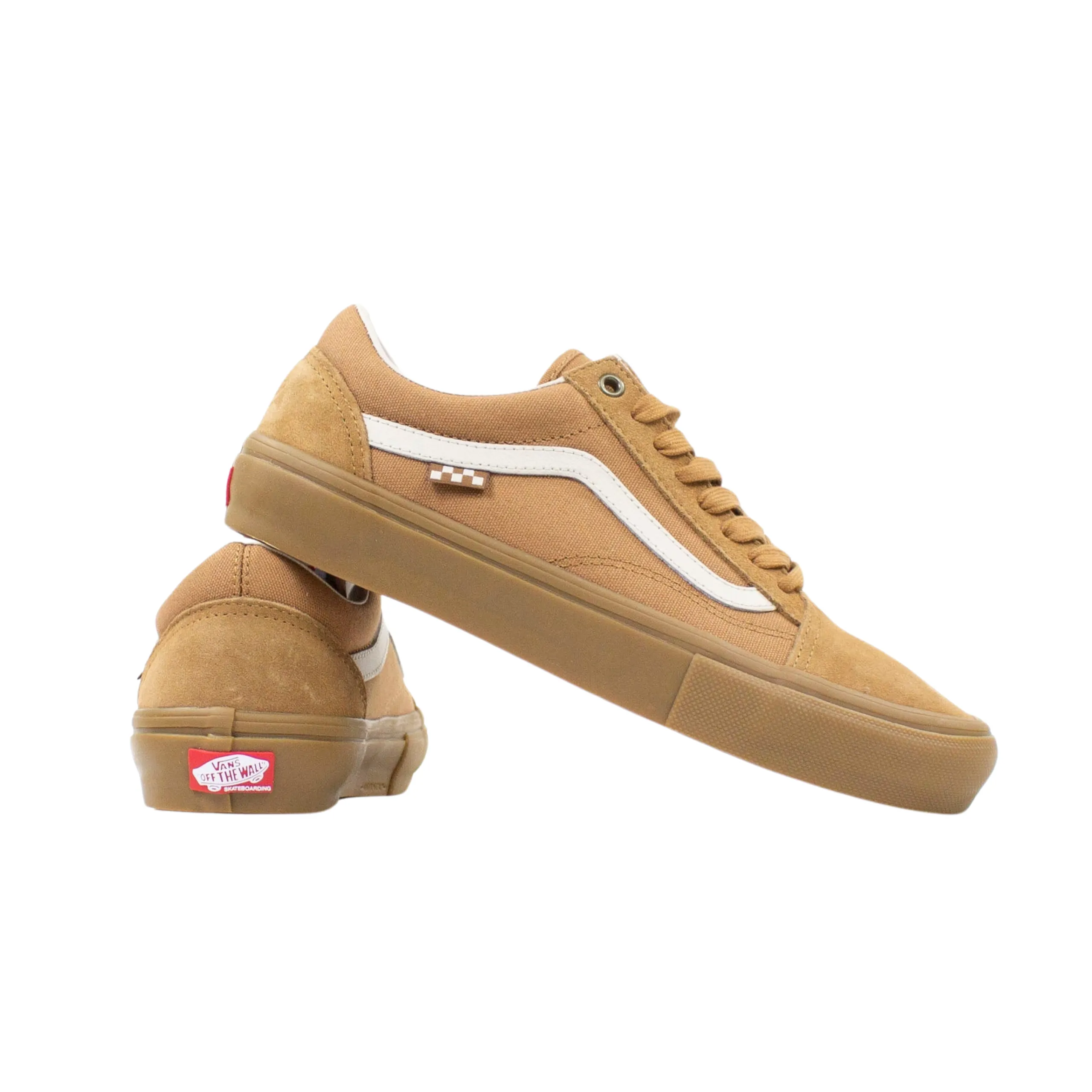 Vans Skate Old Skool Shoes - Light Brown / Gum Spiderman Skate Shoes