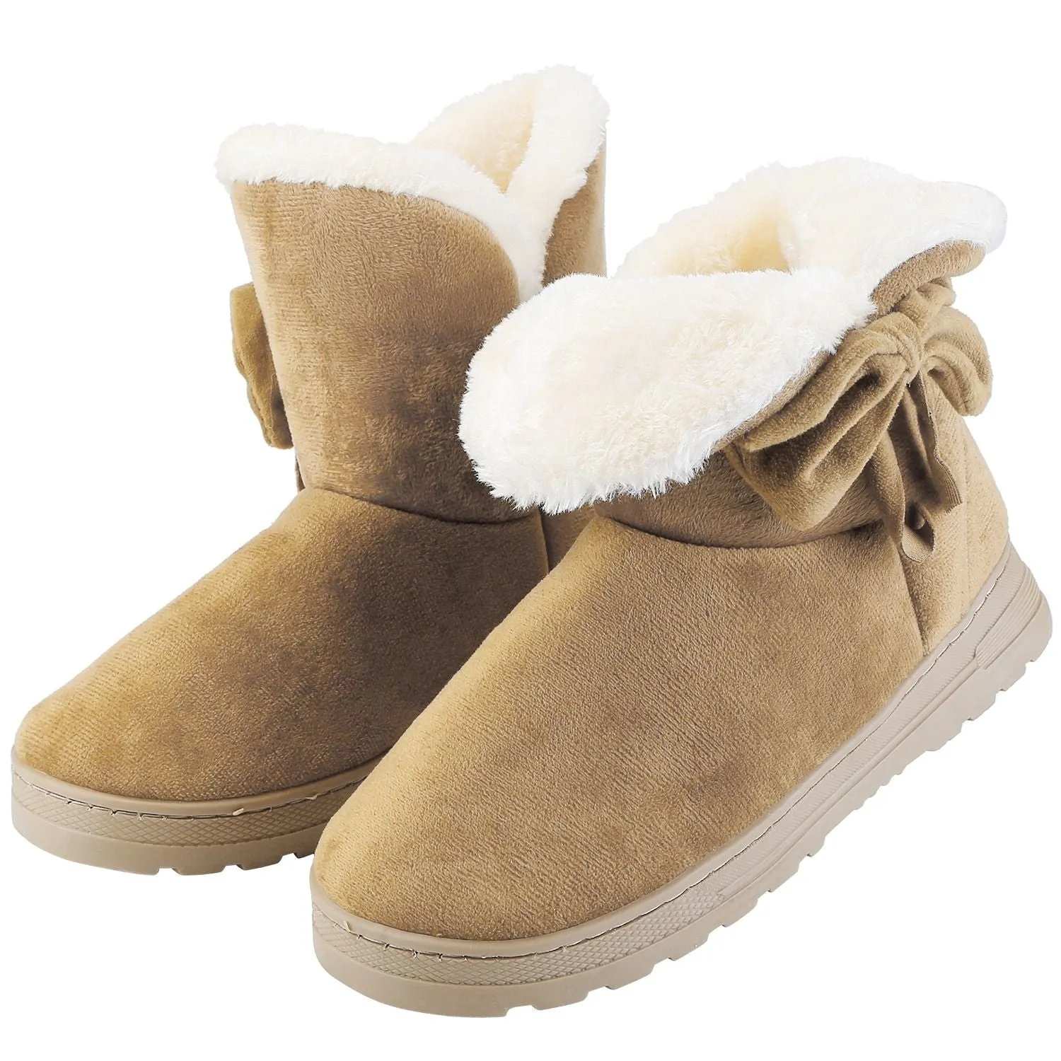 Ww2 Boots Women Ladies Snow Boots Super Soft Fabric Mid-Calf Winter Shoes Thickened Plush Warm Lining Shoes