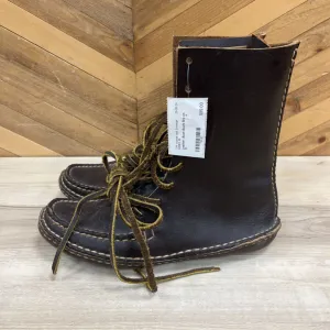 Do You Need Badminton Shoes Leather Bush Boots: Brown-men-9-9.5