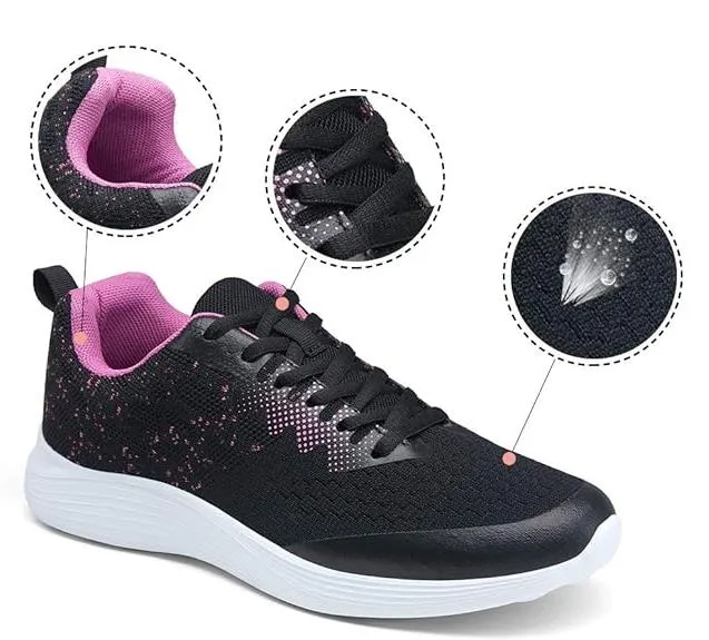 Rare Air Jordan Sneakers Vepose Women's Zora Black Purple Walking Shoes Soft(8,Zora-Black Purple)