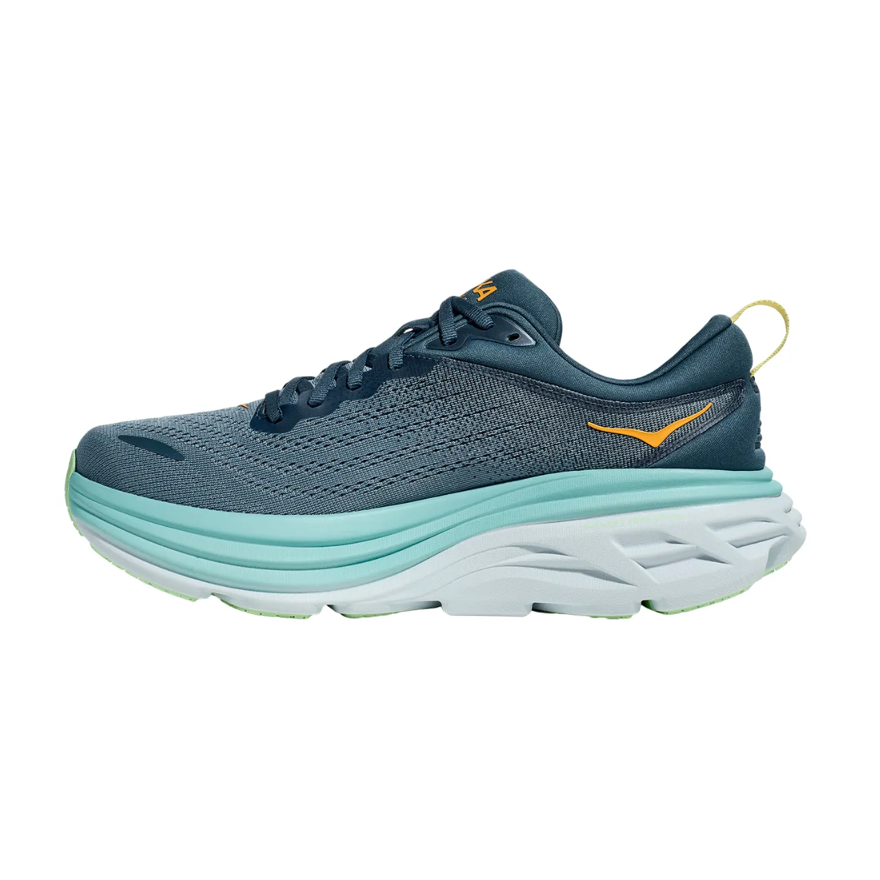 Hoka One One scarpa da corsa da uomo Bondi 8 1123202/RHD blu ombra-verde acqua LightWeight