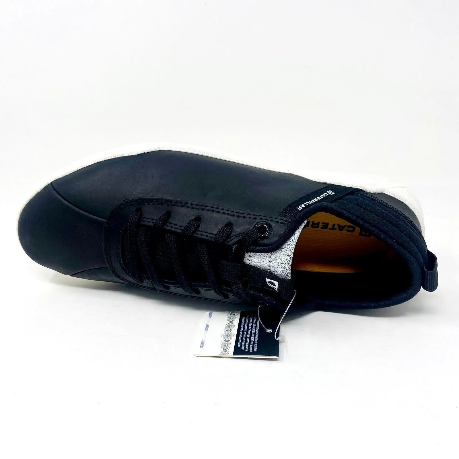 Shoes With Casual Pants Caterpillar CAT Hex Black White Mens Leather Casual Shoes Sneakers P724185