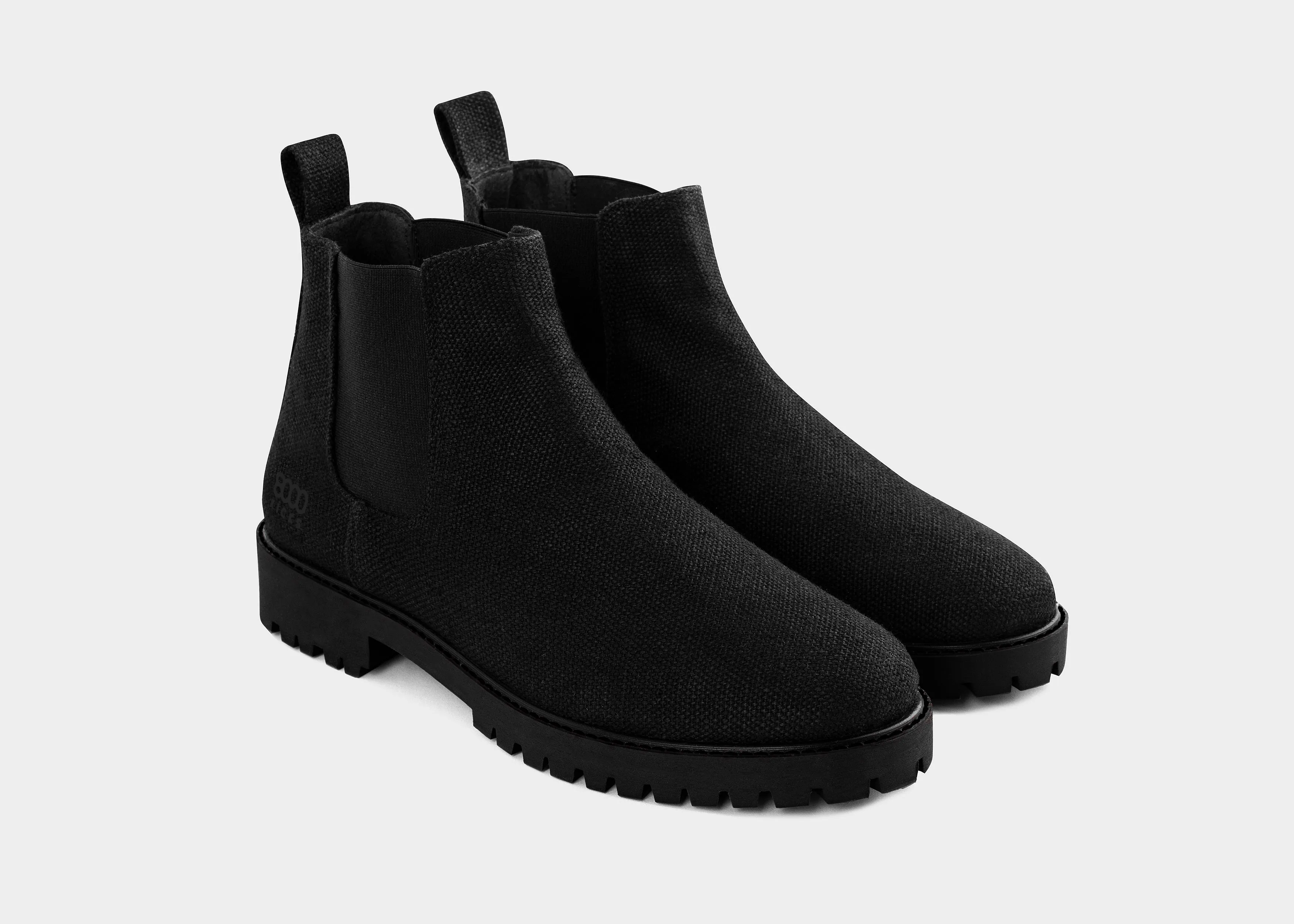The Crossover Hemp Chelsea for Men in Full Black Keen Waterproof Shoe