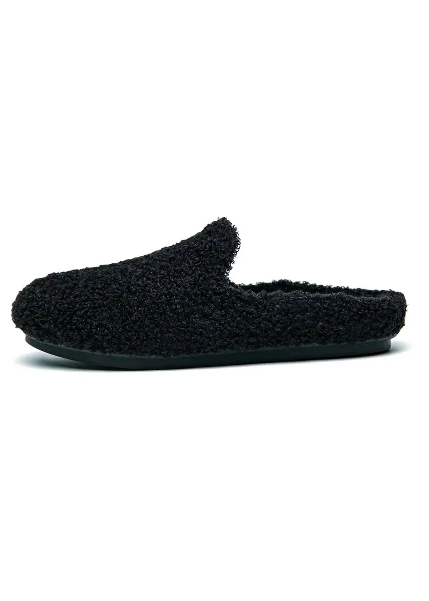 Work Shoes For Flat Wide Feet The Kush Indoor/Outdoor Sherpa Slides - Jet