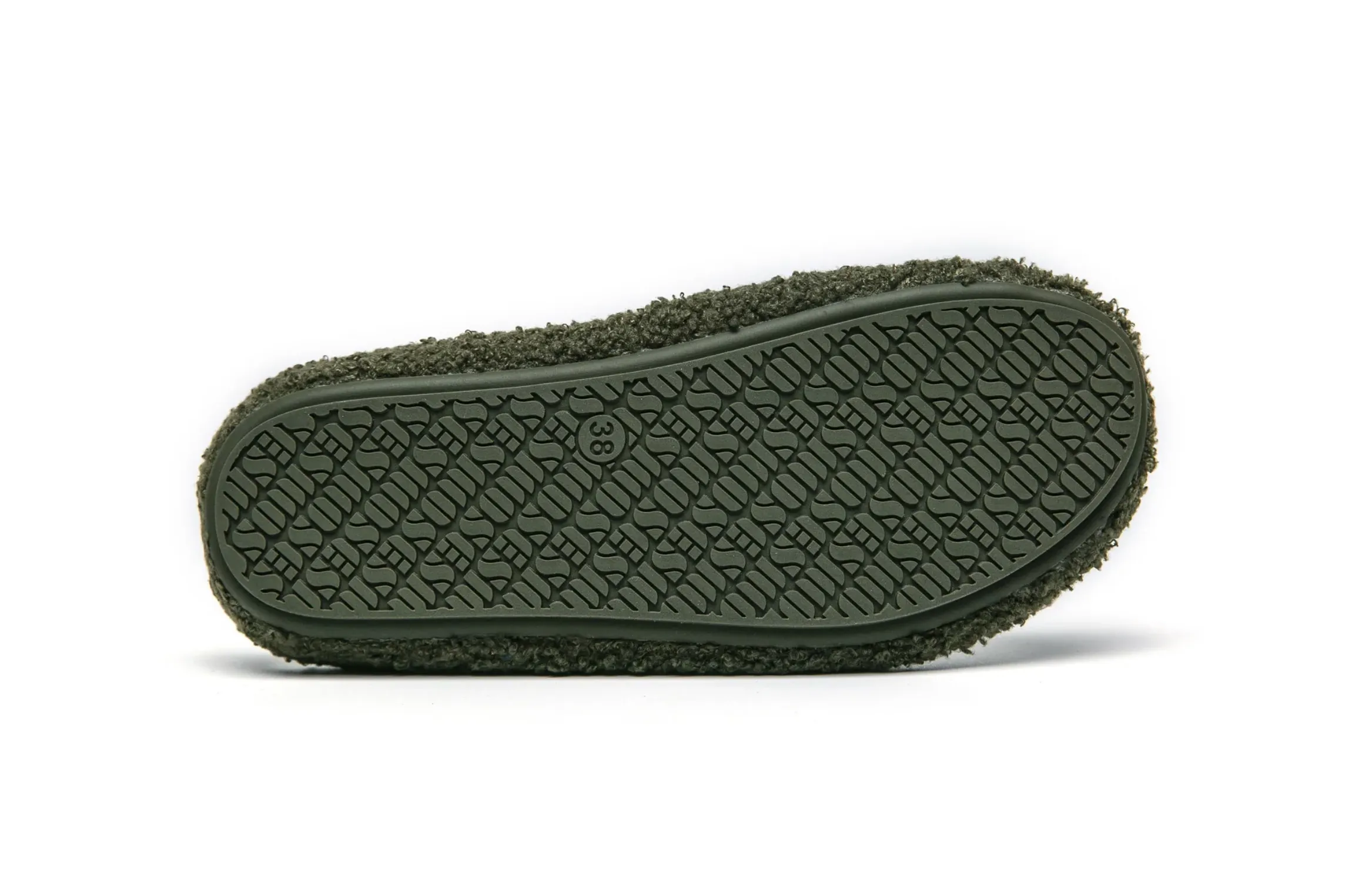 The Kush Indoor/Outdoor Sherpa Slides - Olive Wide Leg Pants Flat Shoes