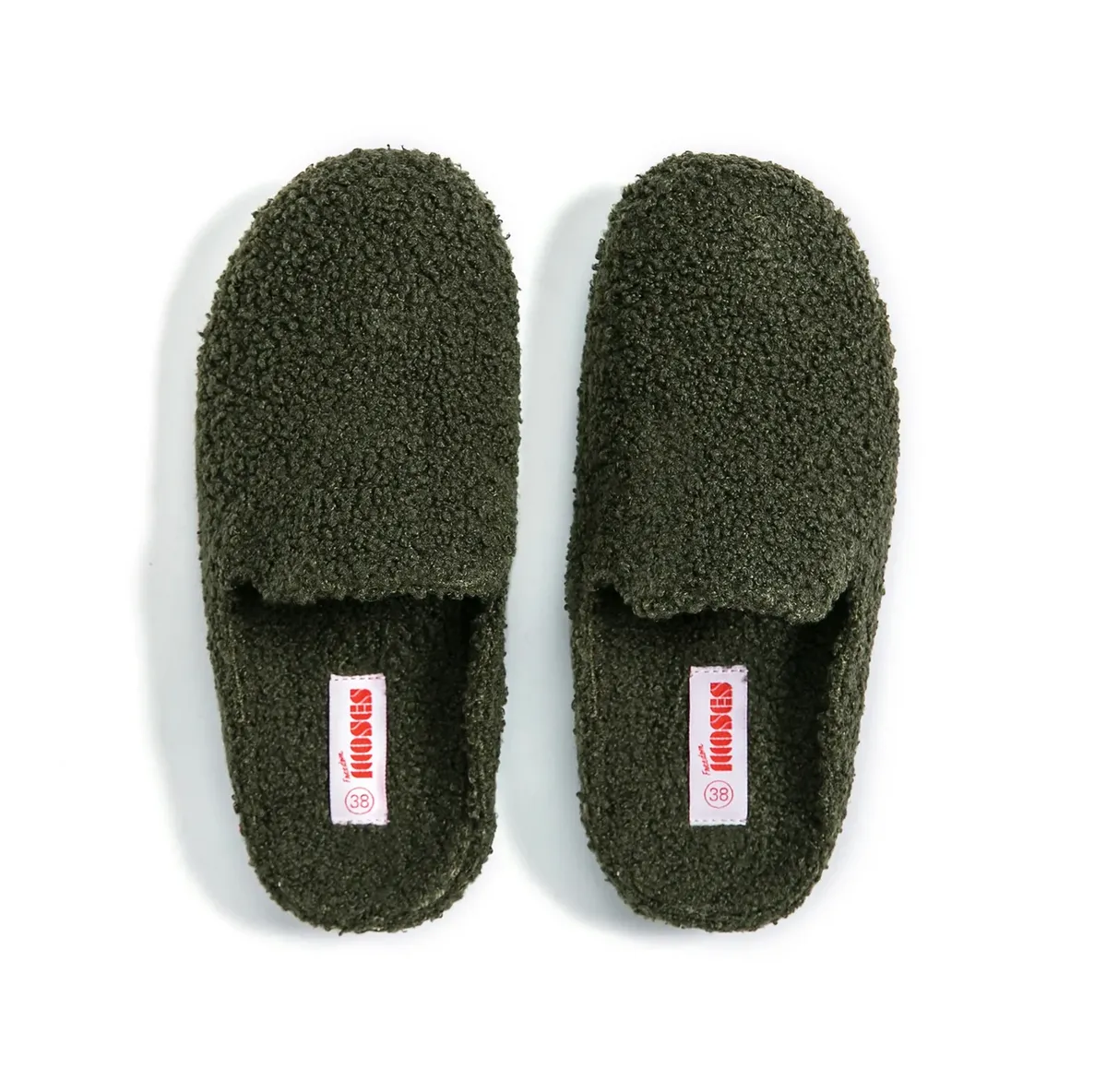 Flat Closed Toe Shoes The Kush Indoor/Outdoor Sherpa Slides - Olive