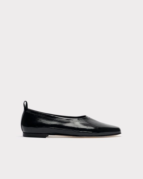 Top Flat Shoes The Foundation Flat - Black Patent
