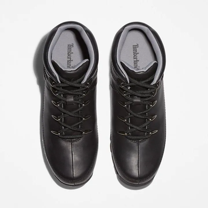 Black Friday Badminton Shoes Timberland Men's Euro Sprint Mid Hiker Black Full-Grain Shoes TB0A17JR001