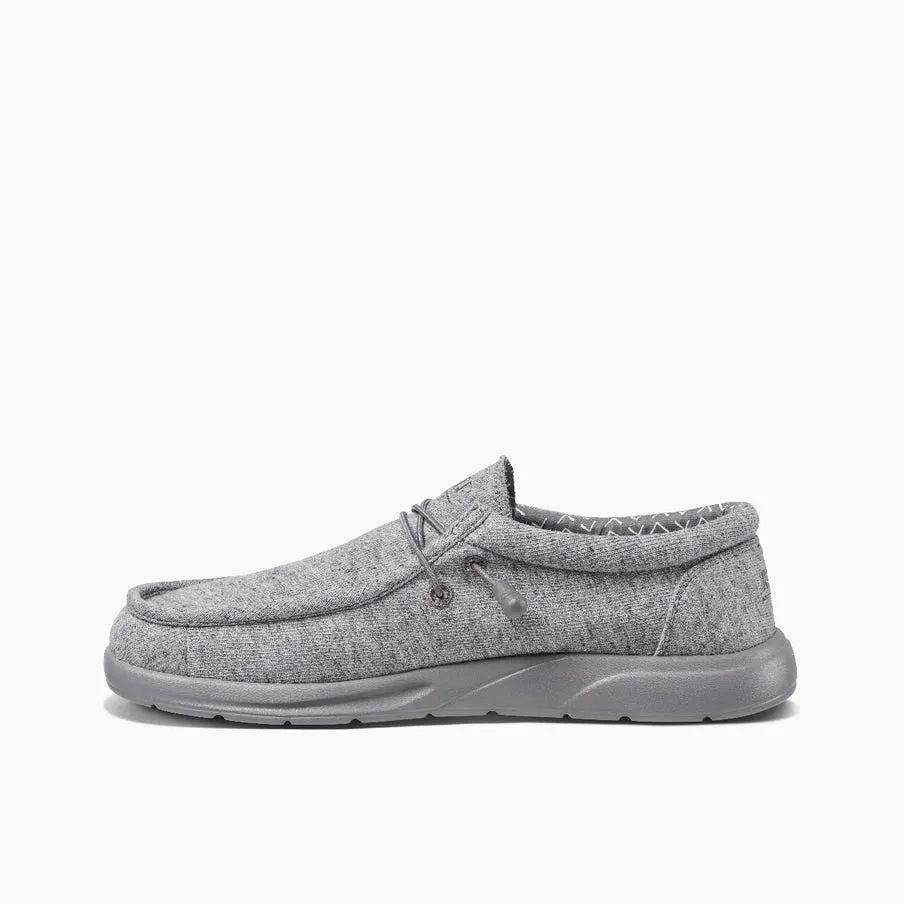 Work Shoes Smart Casual REEF Men's Cushion Coast Slip-On Shoe Light Gray  Lightweight Comfort with Memory Foam