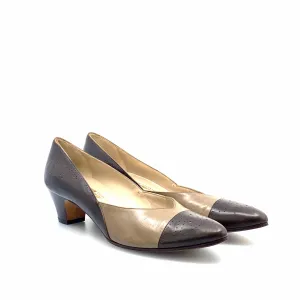 Salvatore Ferragamo Womens Brown Leather Heels Pumps Shoes 8 AAAA Shoes To Wear With Casual Dress