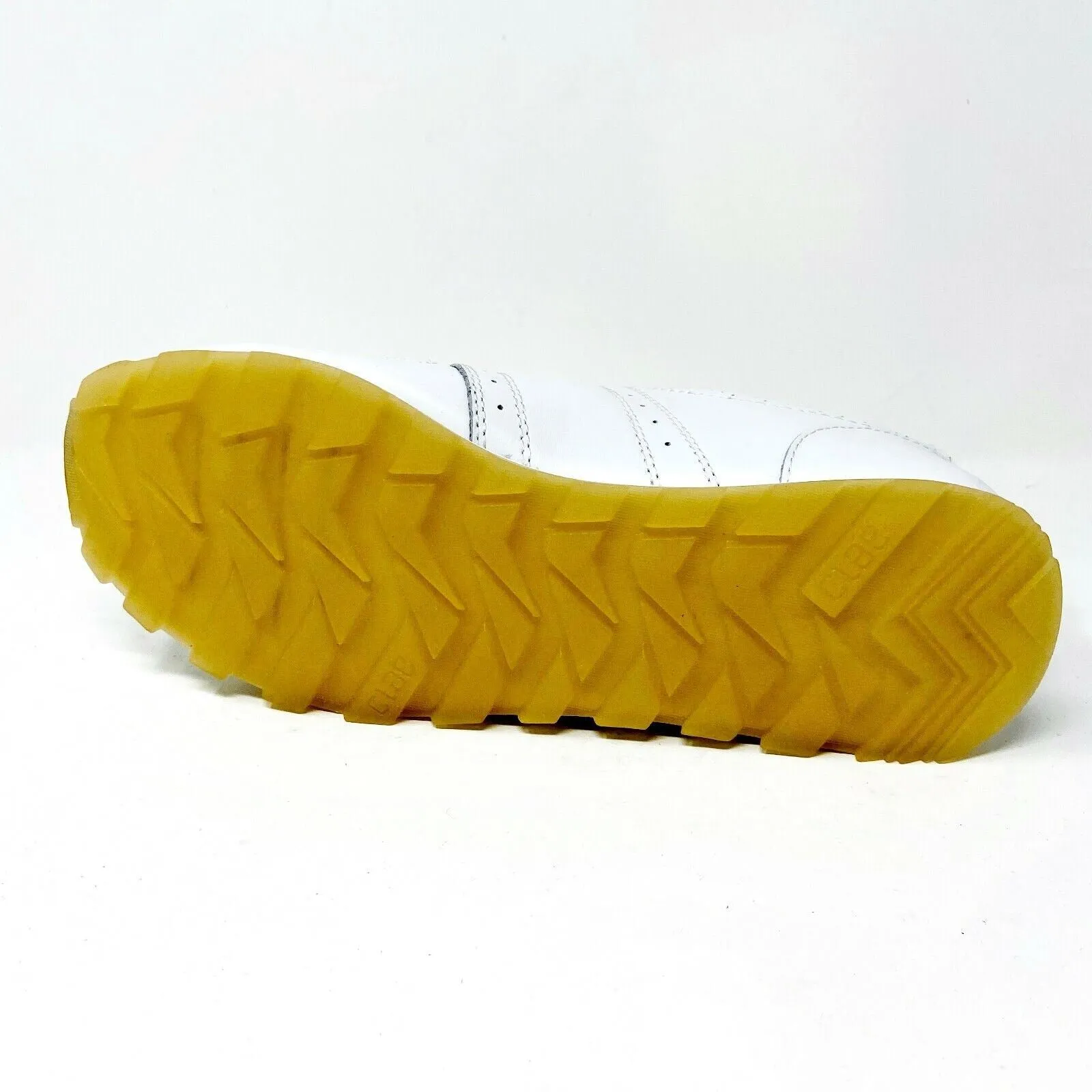 Clae Mills White Tumbled Leather Mens Casual Premium Shoes Sneakers Extra Wide Casual Shoes