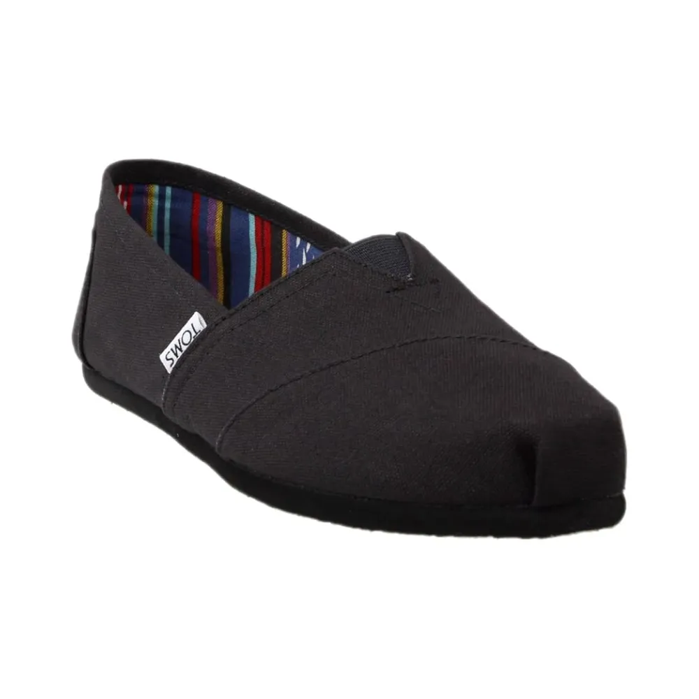 TOMS Women's Classic Slip-On  Canvas  Sneakers Alpargata Goth Sneakers