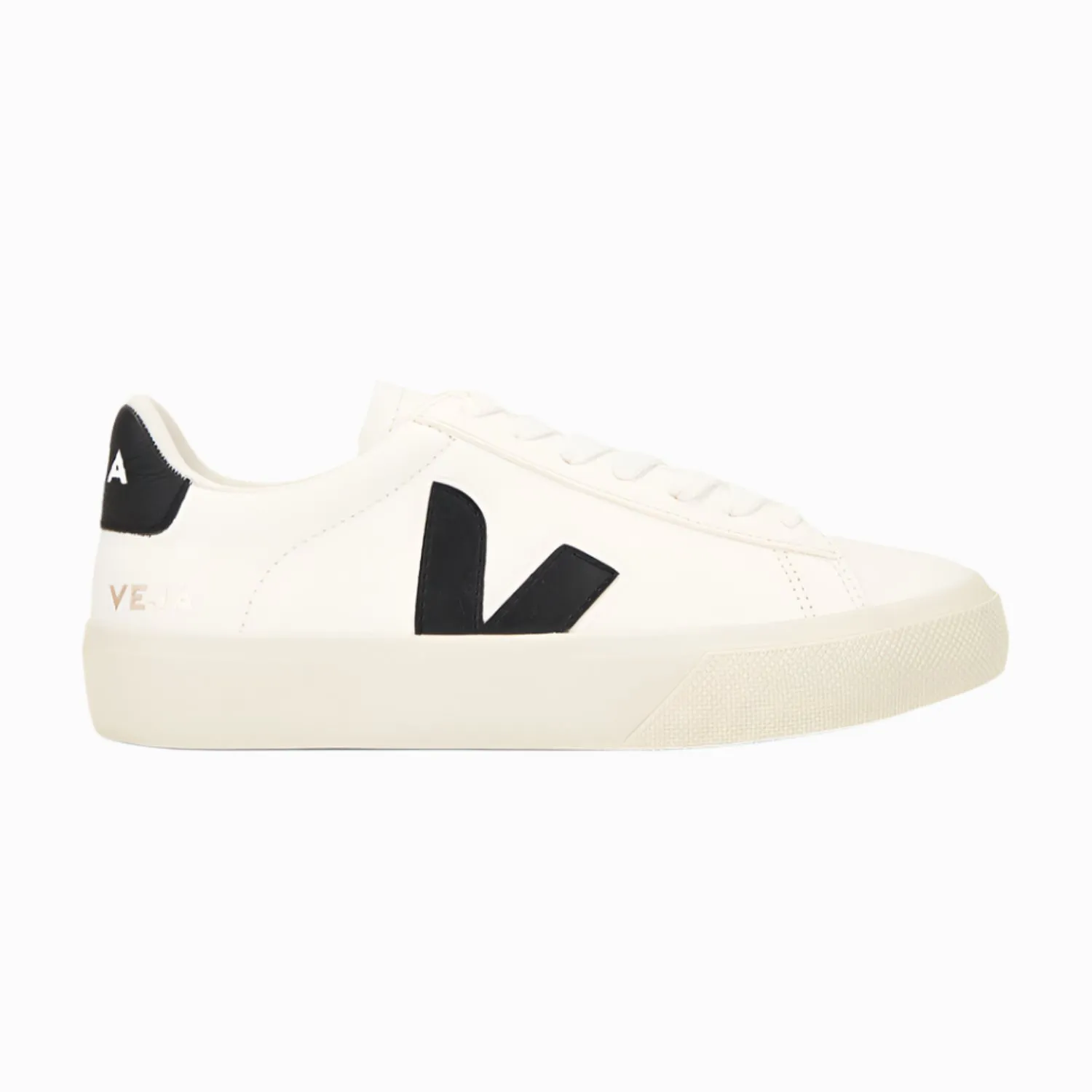 Force Fields For Sneakers Veja Campo Leather Women Sneakers Shoes | White/Black