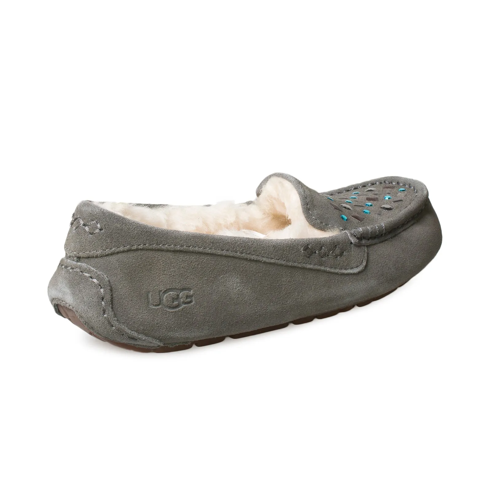 Slippers Latest For UGG Ansley Stud II Charcoal Slippers - Women's