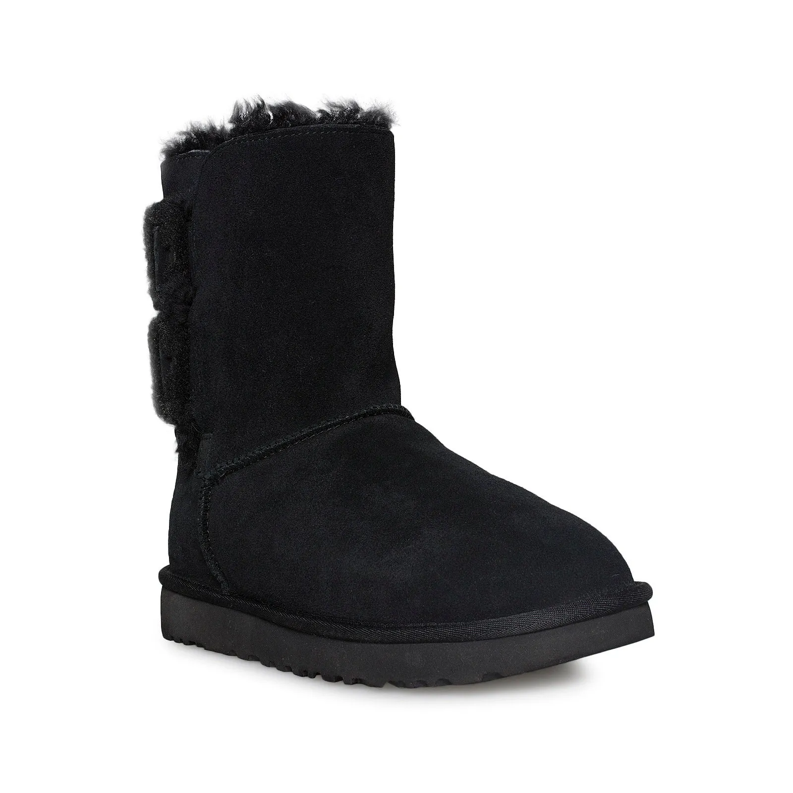 Boots Fall 2024 UGG Bailey Fluff Buckle Black Boots - Women's
