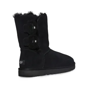 UGG Bailey Fluff Buckle Black Boots - Women's Franks Boots