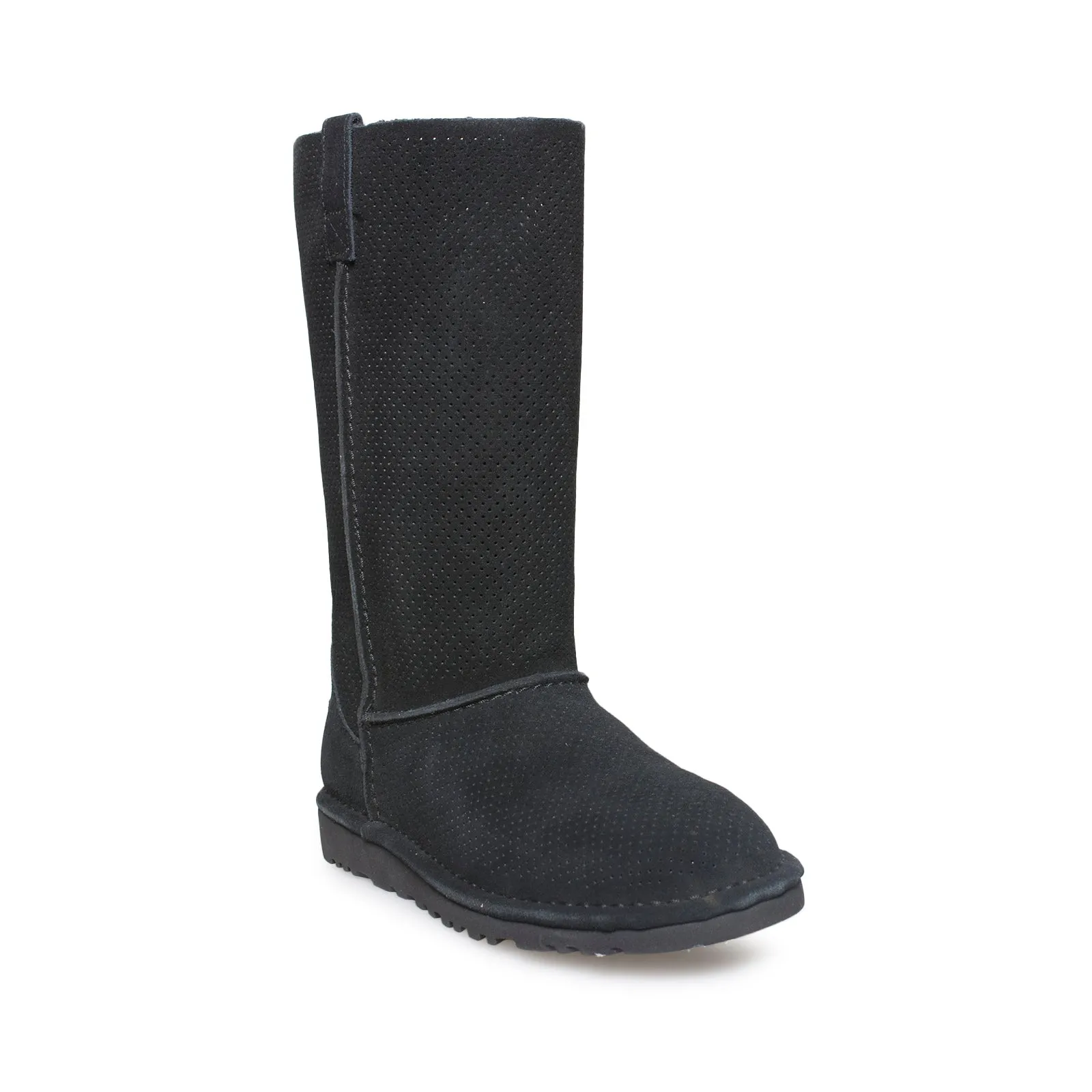 Custom Boots UGG Classic Unlined Tall Perf Black Boots