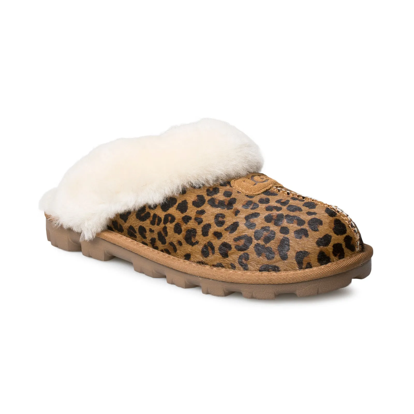 UGG Coquette Leopard Natural Slippers - Women's Slippers Wool