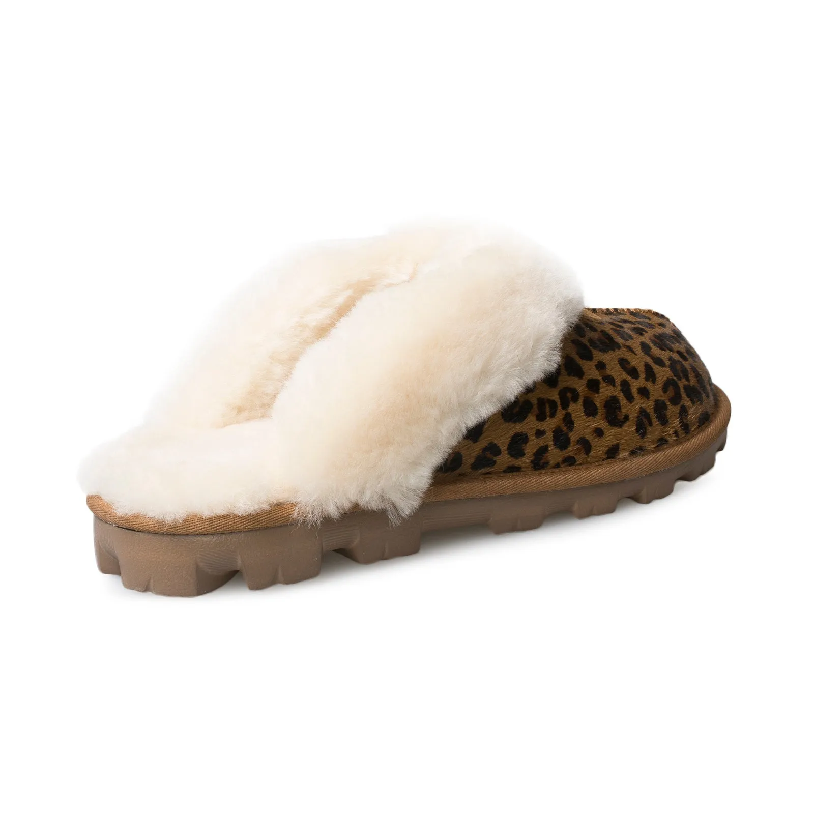 UGG Coquette Leopard Natural Slippers - Women's Felted Wool Slippers