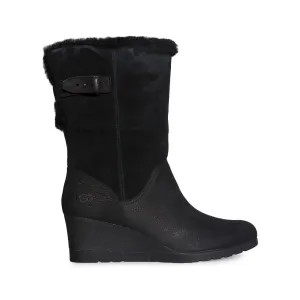 Chelsea Boots Leather UGG Edelina Black Boots - Women's