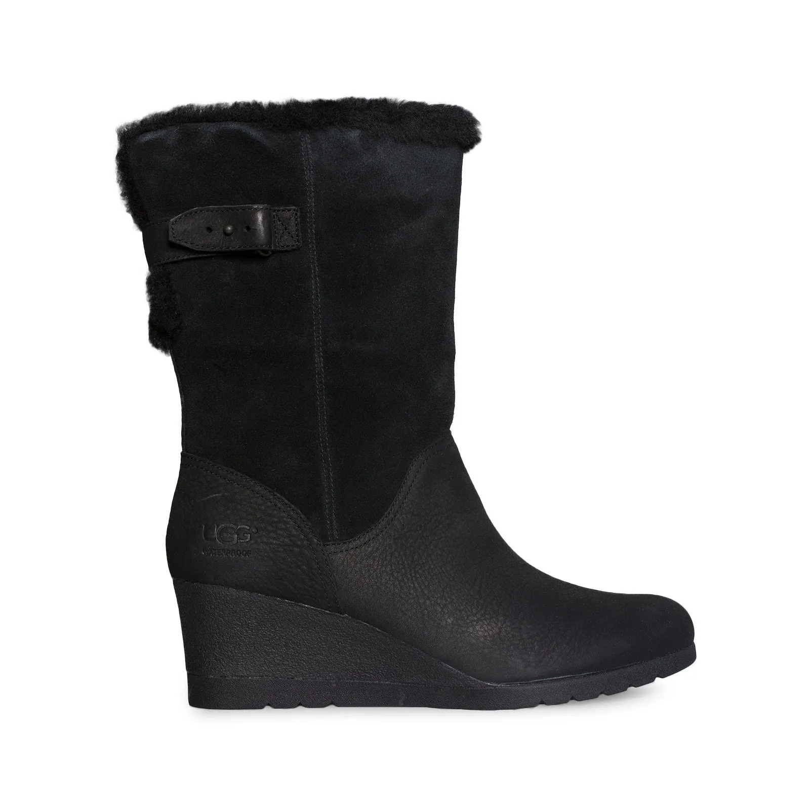 UGG Edelina Black Boots - Women's Pvc Boots
