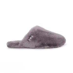 UGG Fluff Clog Grey Slippers - Women's Tinkerbell Slippers