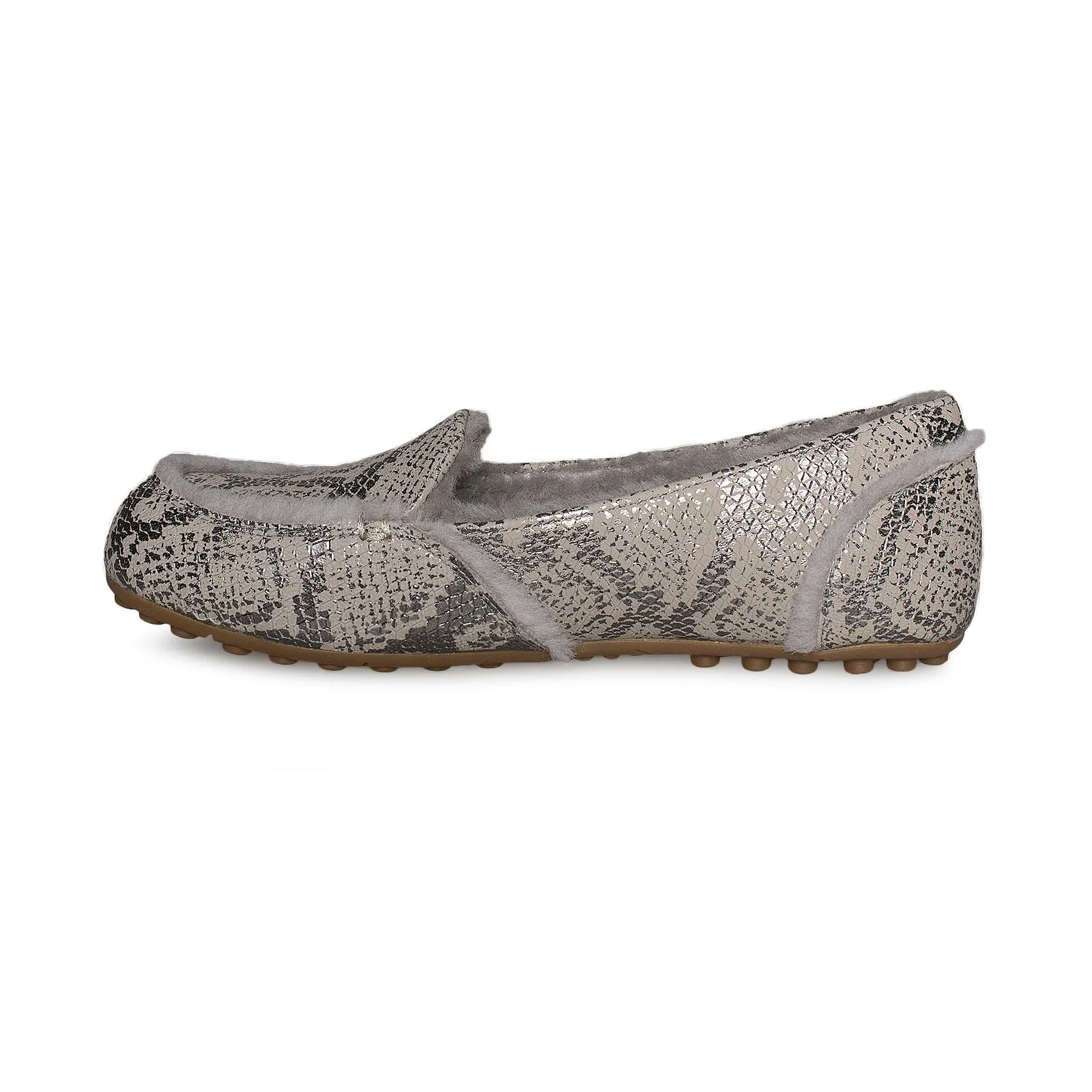 Green Bay Slippers UGG Hailey Metallic Silver Shoes - Women's