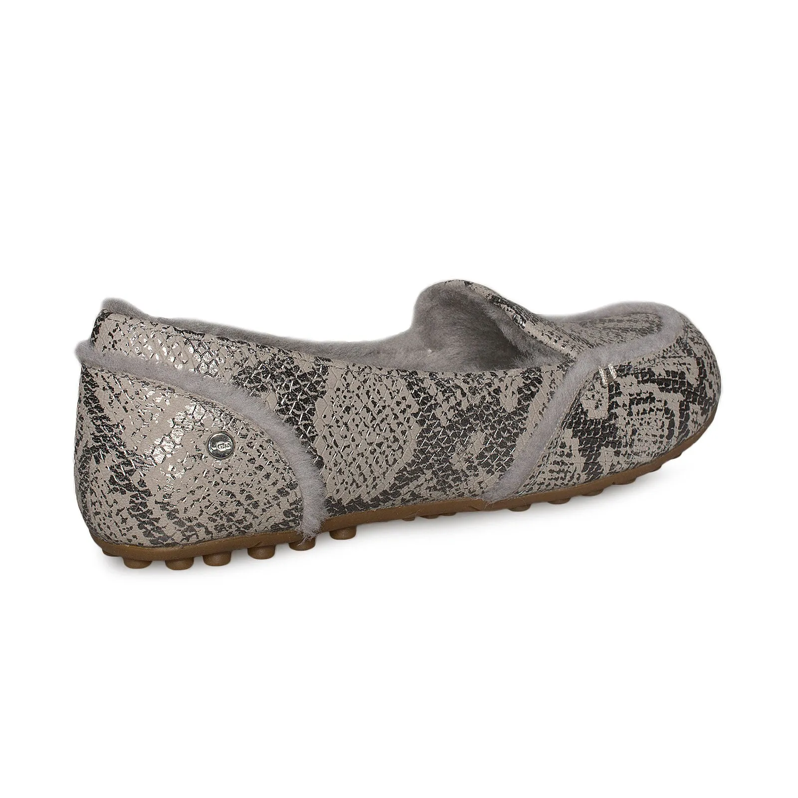 UGG Hailey Metallic Silver Shoes - Women's Low Slippers