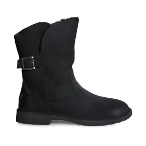 UGG Jannika Black Boots - Women's Ankle Boots No Heel