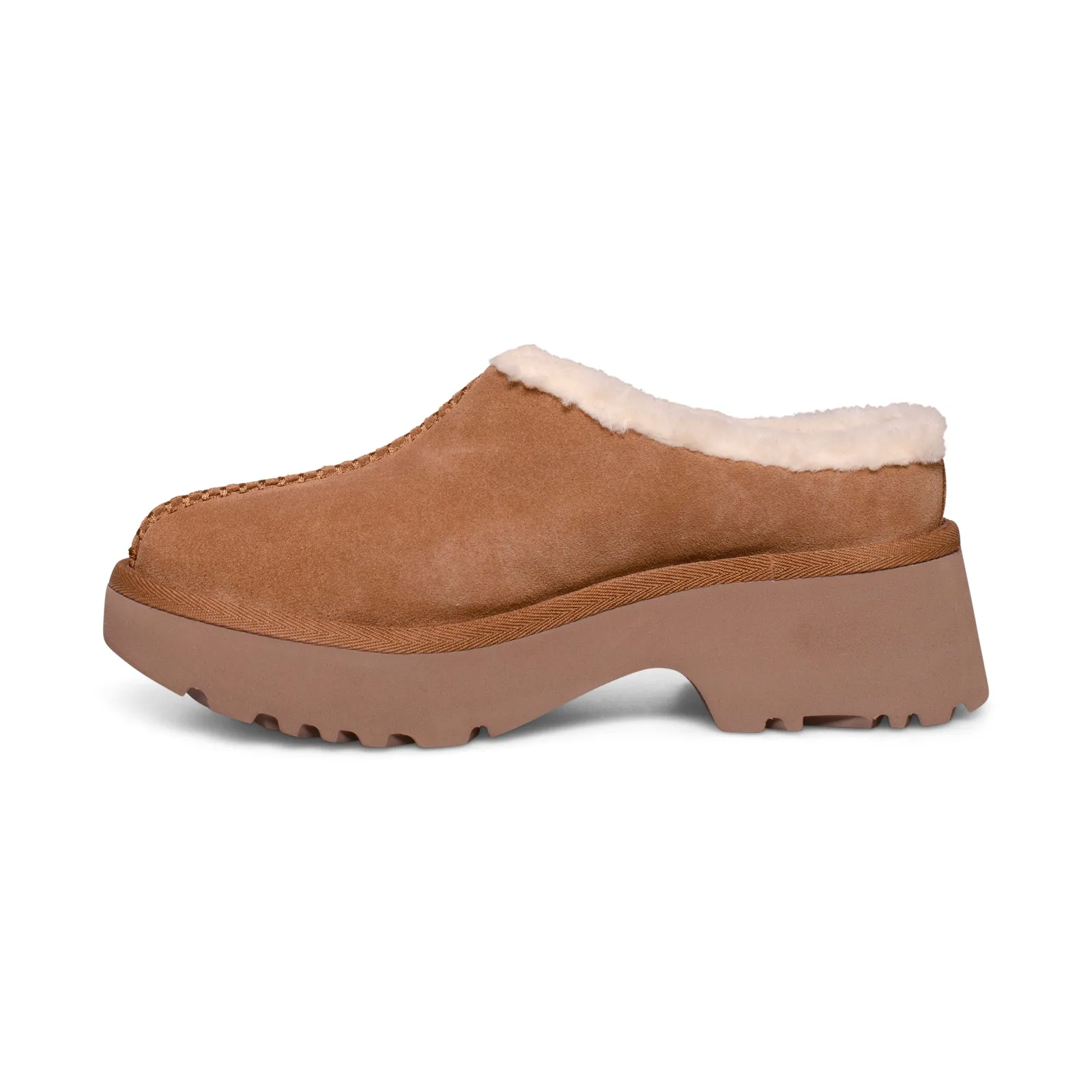 Slides Slate UGG New Heights Cozy Clog Chestnut Shoes - Women's