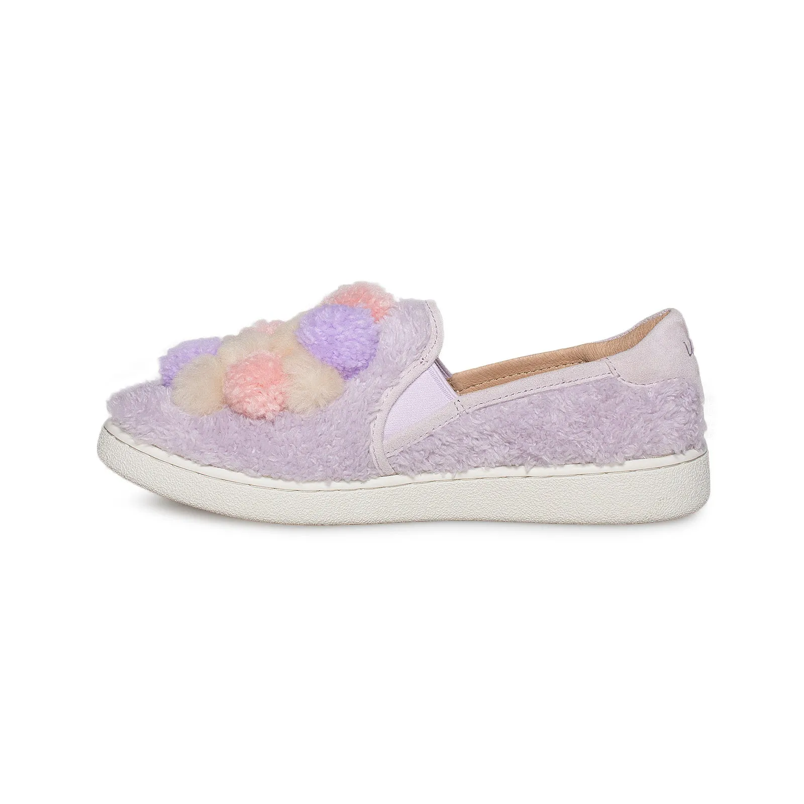 Sliders UGG Ricci Pom Pom Lavender Fog Shoes - Women's