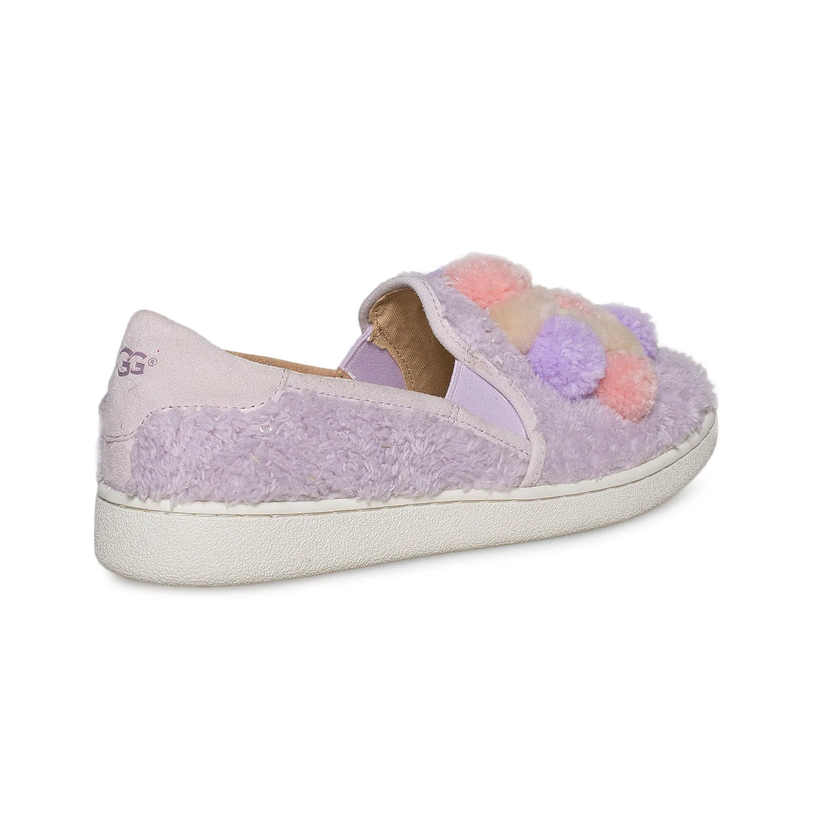 Gumbies Slippers UGG Ricci Pom Pom Lavender Fog Shoes - Women's